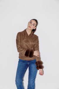 Top With Fur Sleeves
