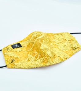 Yellow Lace Mask