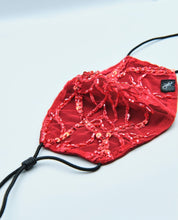 Load image into Gallery viewer, Red Beaded Mask
