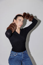 Load image into Gallery viewer, Brown Faux Fur Cuffs
