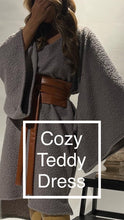 Load image into Gallery viewer, Grey Cozy Teddy Dress
