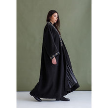 Load image into Gallery viewer, Black Embroidered Teddy Sadu Bisht
