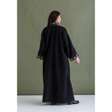 Load image into Gallery viewer, Black Embroidered Teddy Sadu Bisht
