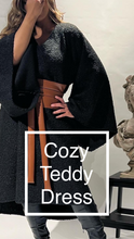 Load image into Gallery viewer, Black Cozy Teddy Dress
