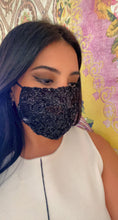 Load image into Gallery viewer, Black Embroidered Mask
