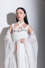 Load image into Gallery viewer, CROSS WHITE BISHT KAFTAN
